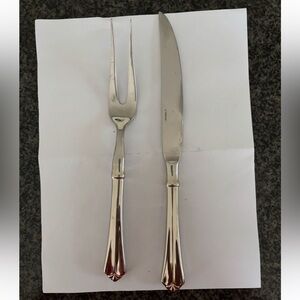 Oneida julliard Silver Carving Knife and Fork Set